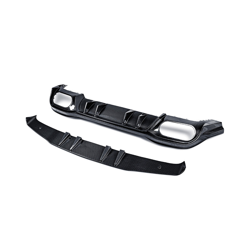 Carbon fibre rear diffuser for Mercedes-AMG A45 S W177 full product view