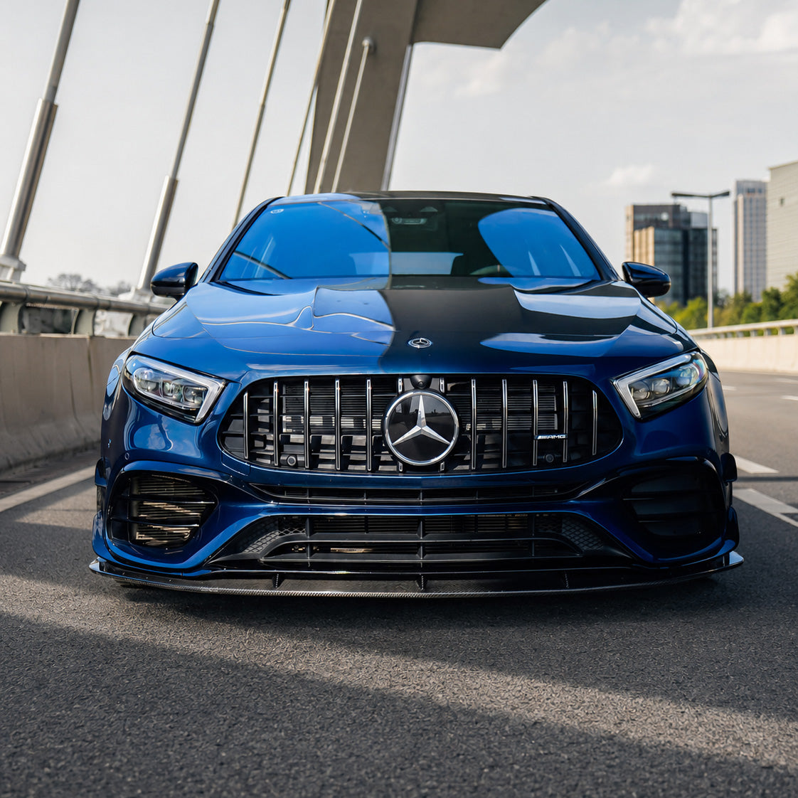 Mercedes-AMG A45 S W177 with carbon fibre front splitter