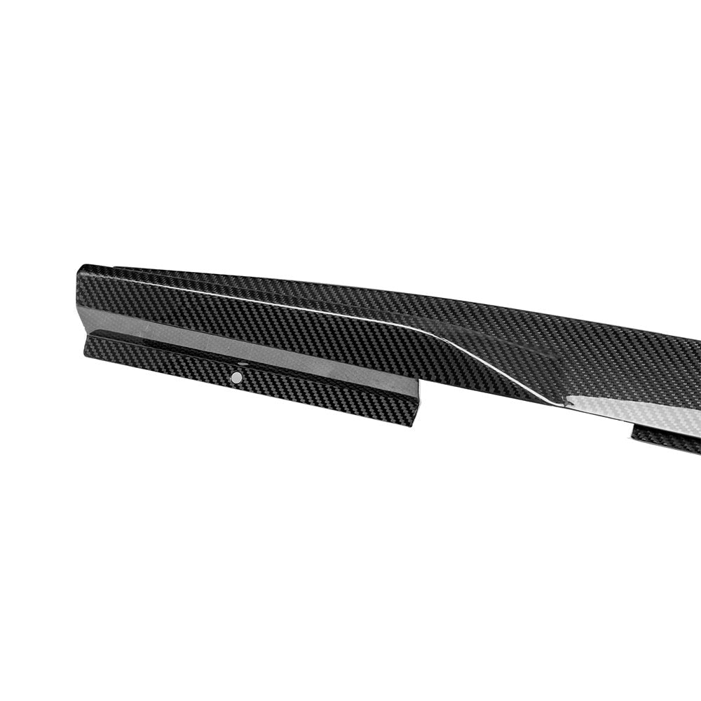 SOOQOO carbon fibre side skirts for Mercedes CLE53 AMG (C236), close-up shown in studio view