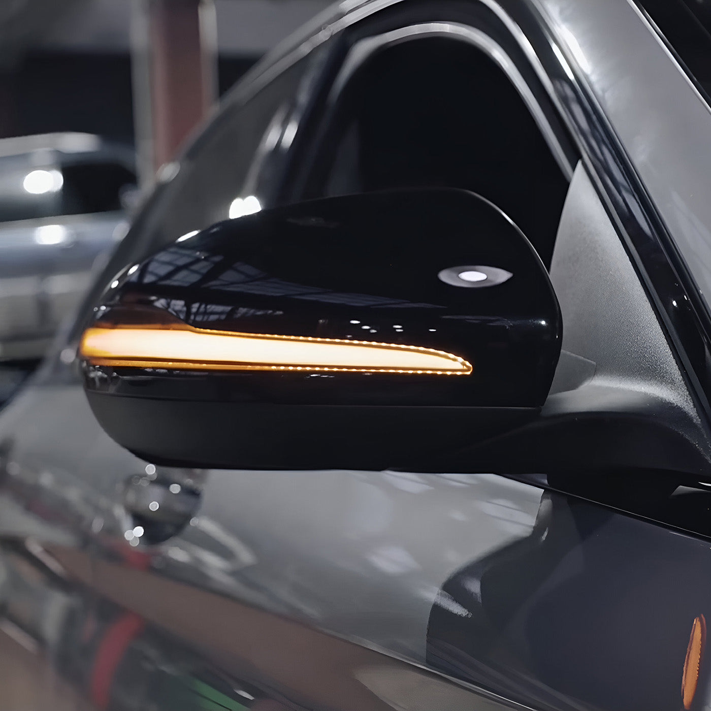 Mercedes Dynamic Wing Mirror Indicators for C, E, S, V, GLC Class with LED Flowing Light Effect Installed